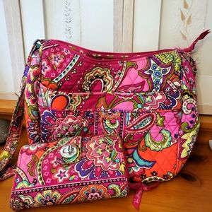Vera Bradley Hot Pink Bag and wallet set